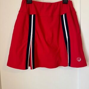 Foray Golf Womens Red Striped Performance Golf Tennis Skort Size XS Made in USA